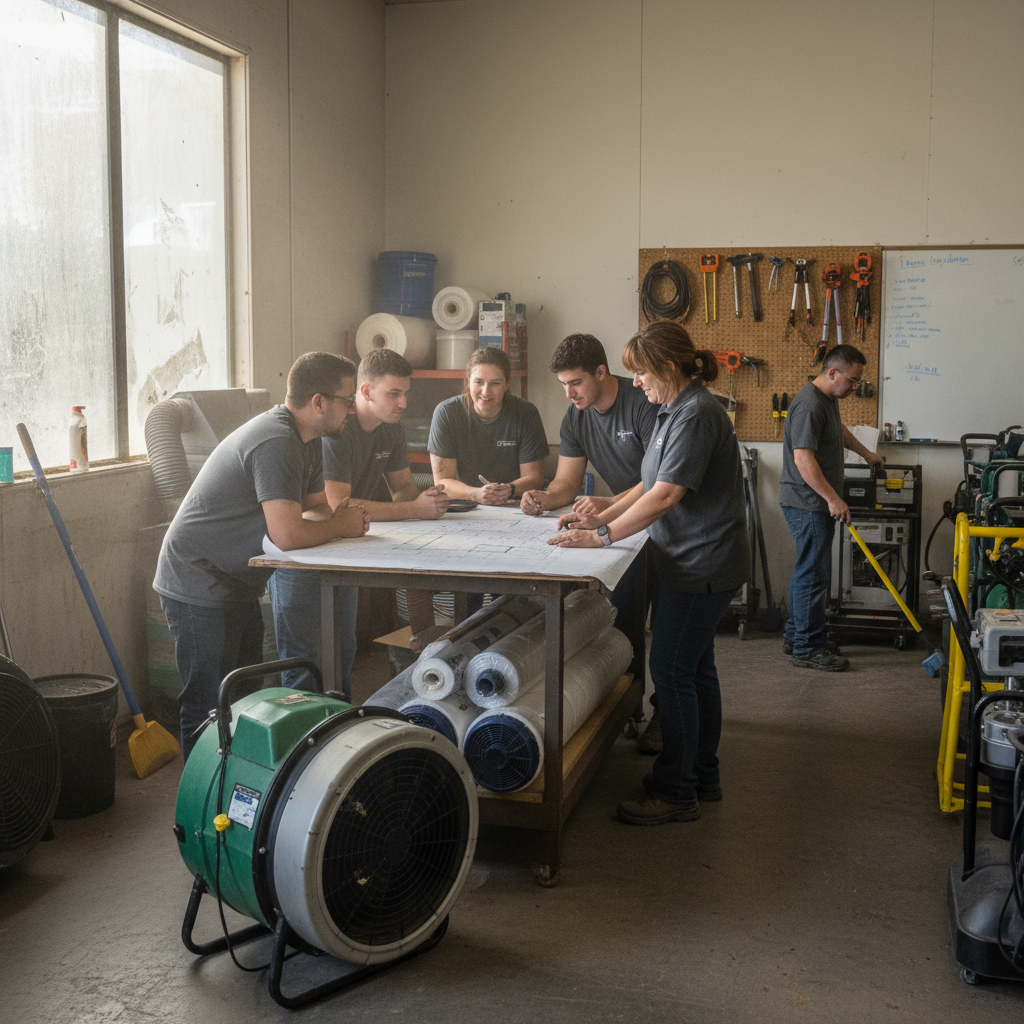 The Chandler Water Damage Restoration team at work in Chandler